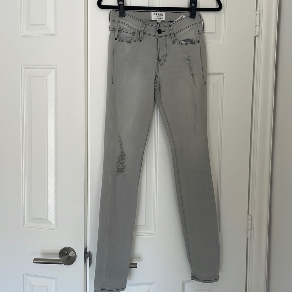 Frame light grey denim jeans